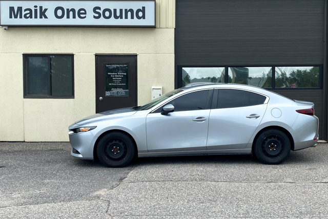 2021 Mazda3 with heat-reducing UV protection tint in North Bay